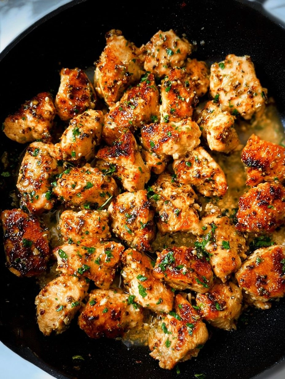 15-Minute Garlic Butter Chicken Bites | Easy One-Pan Recipe