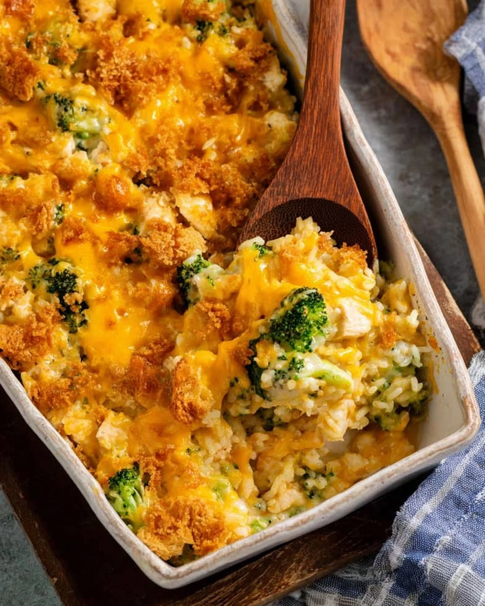 Cheesy Chicken Broccoli Rice Casserole (Freezer-Friendly)