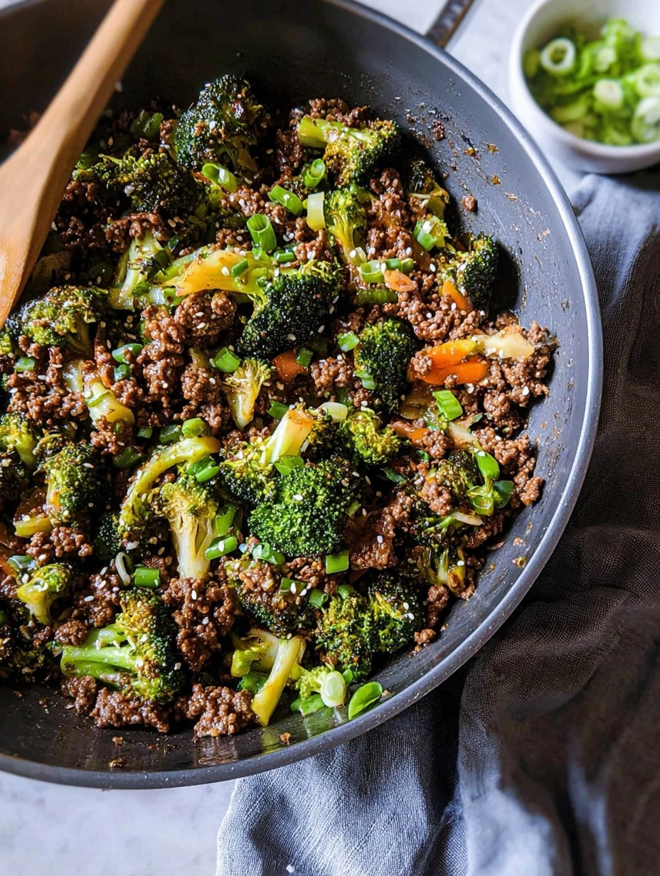 Easy Ground Beef and Broccoli 