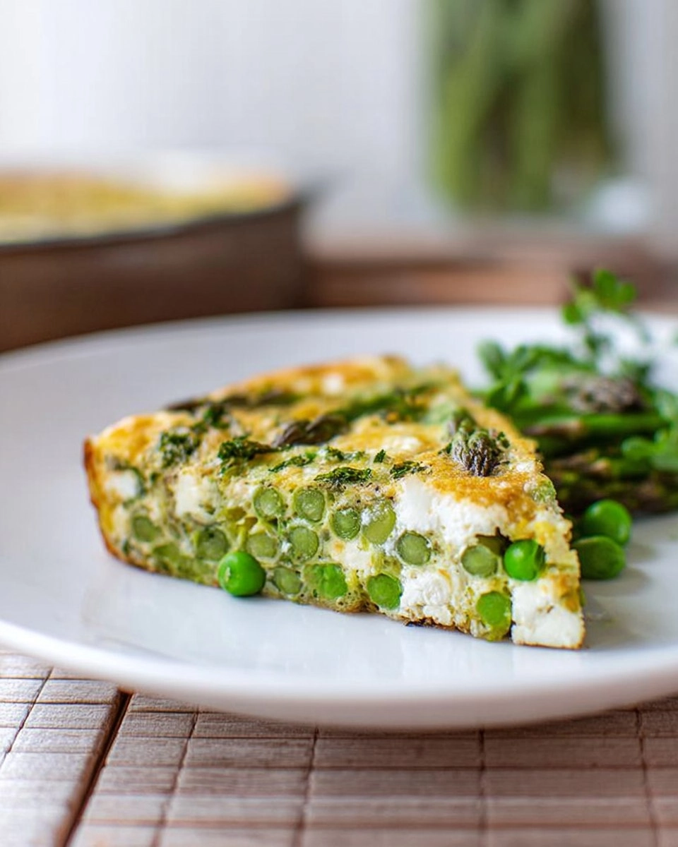 Herb & Goat Cheese Frittata with Asparagus and Peas