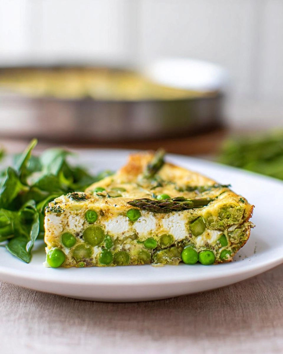 Herb & Goat Cheese Frittata with Asparagus and Peas
