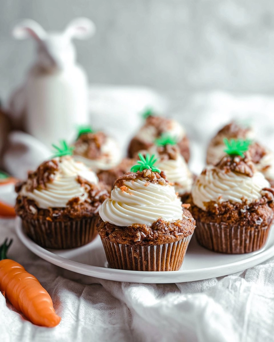 Moist Carrot Cupcakes with Cream Cheese Swirl