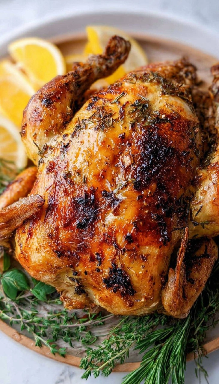 Roasted Garlic & Herb Whole Chicken (Sunday Dinner)