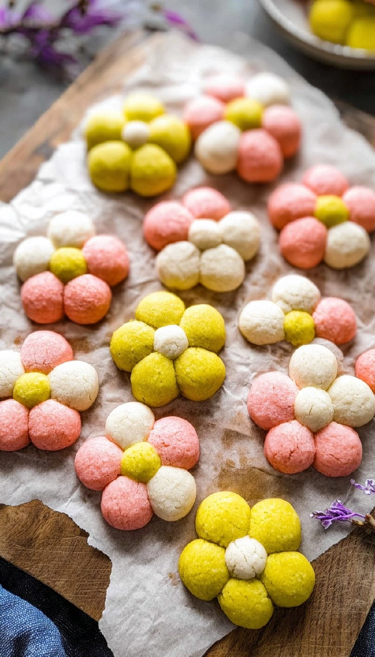 3-Ingredient Flower Shortbread Cookies | Buttery Mother's Day Gift Cookies