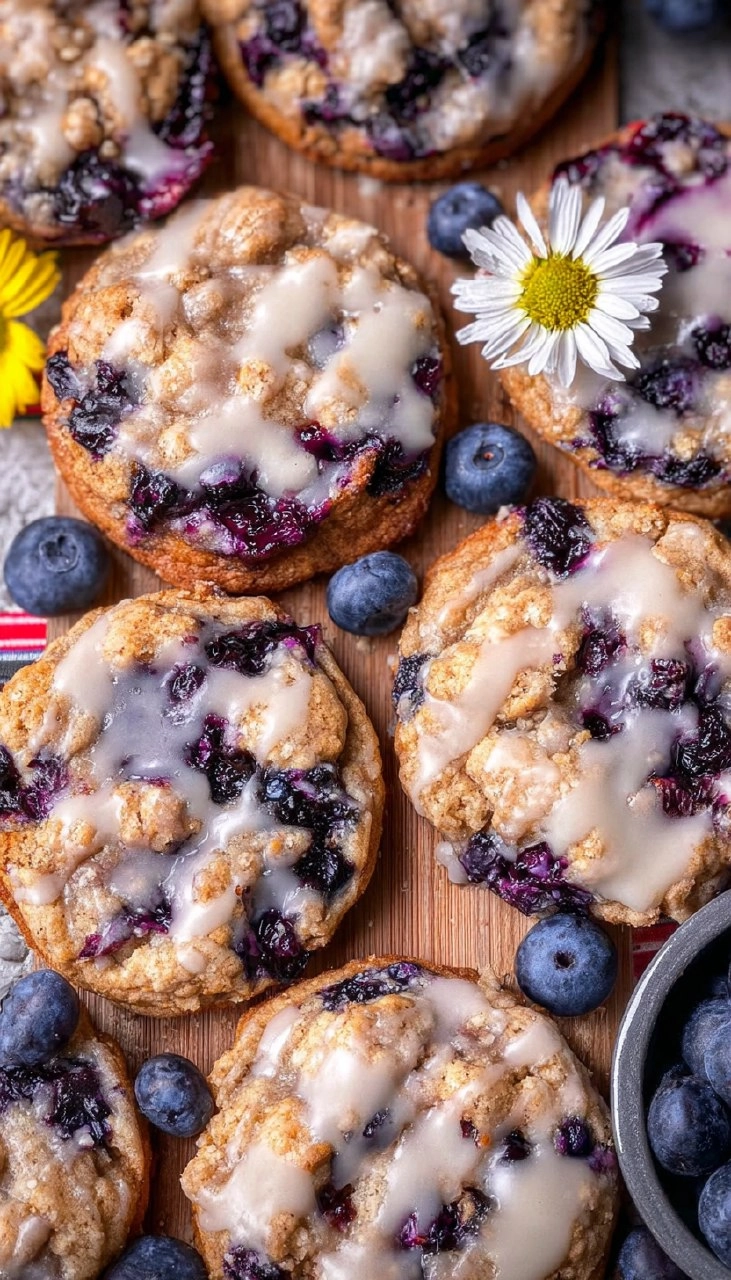 Blueberry Coffee Cake Cookies