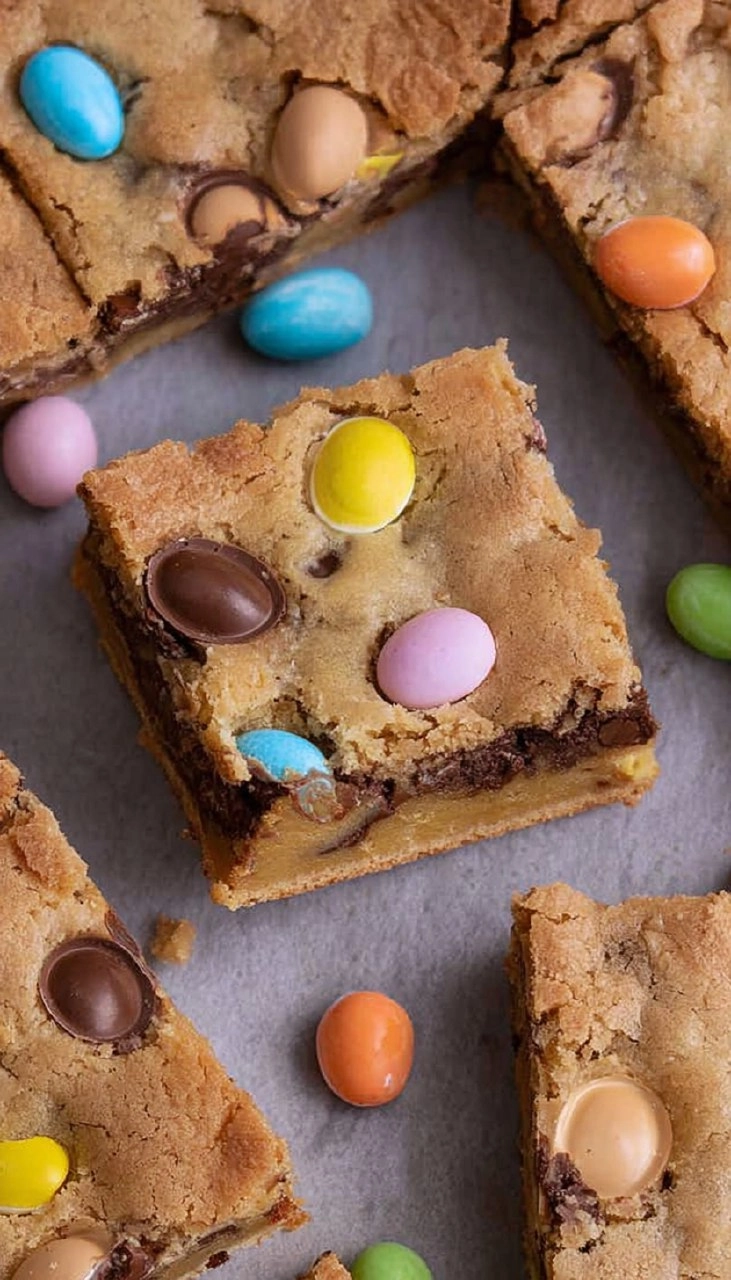 Cadbury Egg Cookie Bars