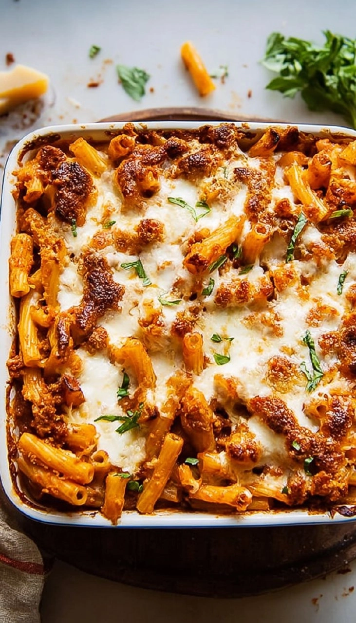 Cheesy Baked Ziti | Easy Weeknight Pasta Bake with Ricotta & Mozzarella