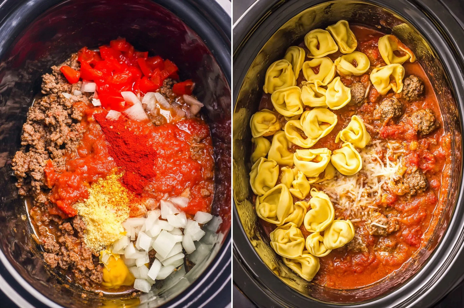 Crockpot Bacon Cheeseburger Tortellini