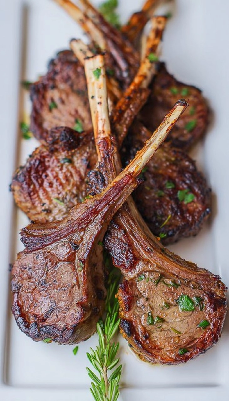 Garlic & Herb Crusted Lamb Chops (Easter Centerpiece)