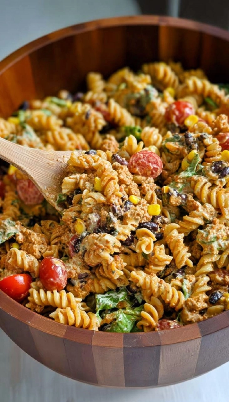 Healthy Taco Pasta Salad (Meal-Prep Friendly)