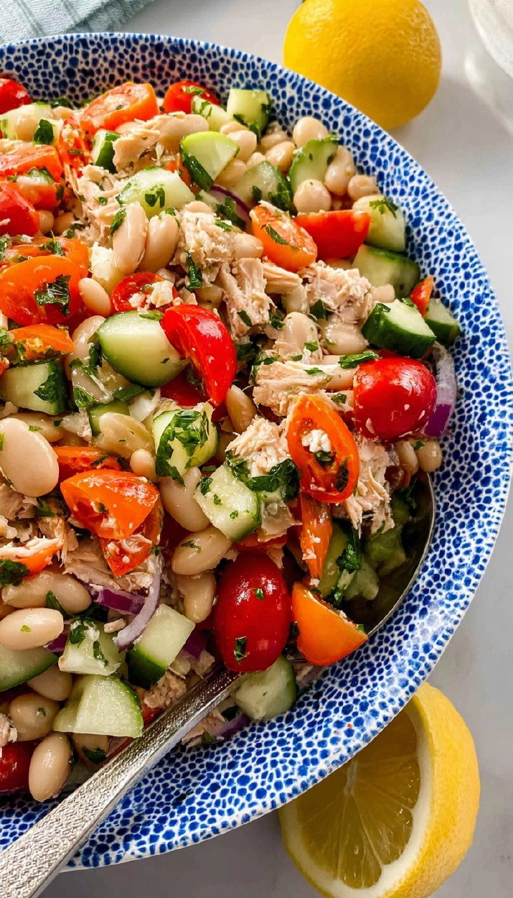 Mediterranean White Bean Tuna Salad