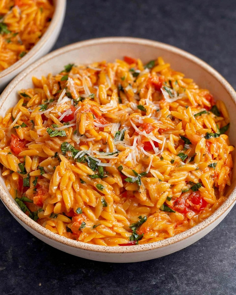 One Pot Creamy Tomato Orzo