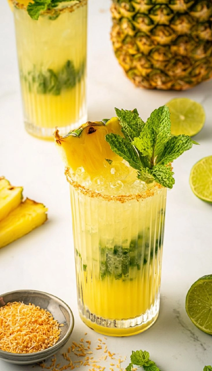 Pineapple Coconut Mojito | Tropical Cinco de Mayo Rum Cocktail