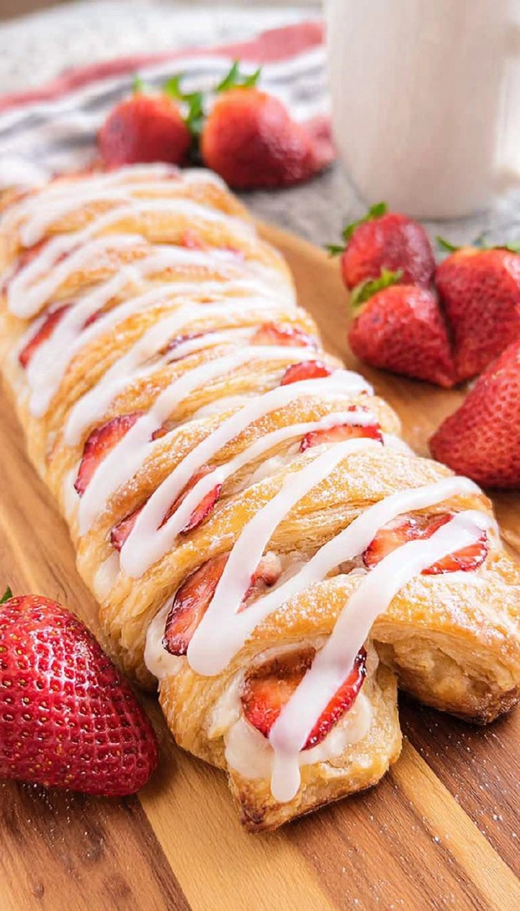 Strawberry Cream Cheese Danish | Easy Puff Pastry Breakfast Pastry