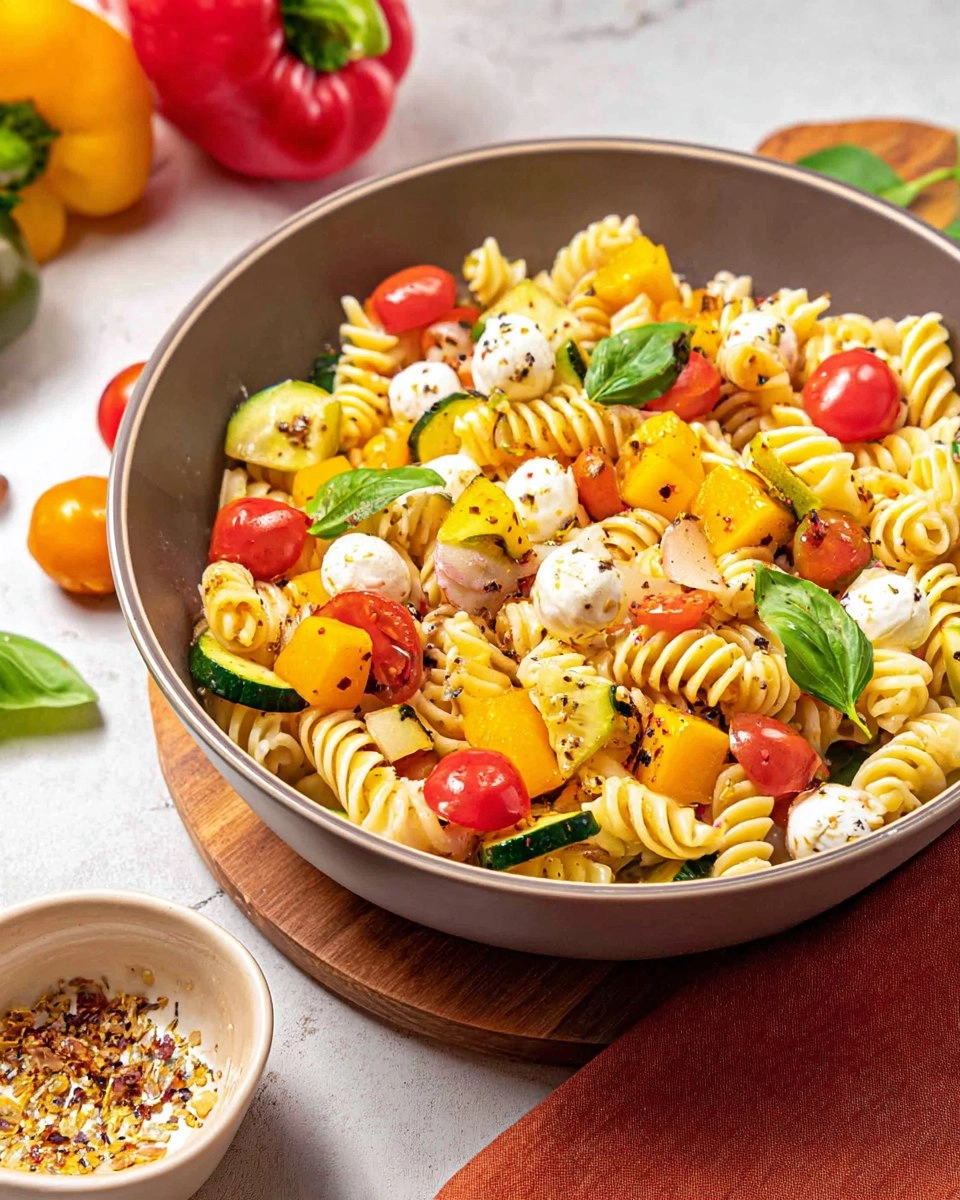 Summer Pasta Salad with White Balsamic Vinaigrette