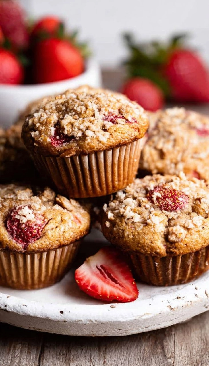 Almond Flour Strawberry Muffins