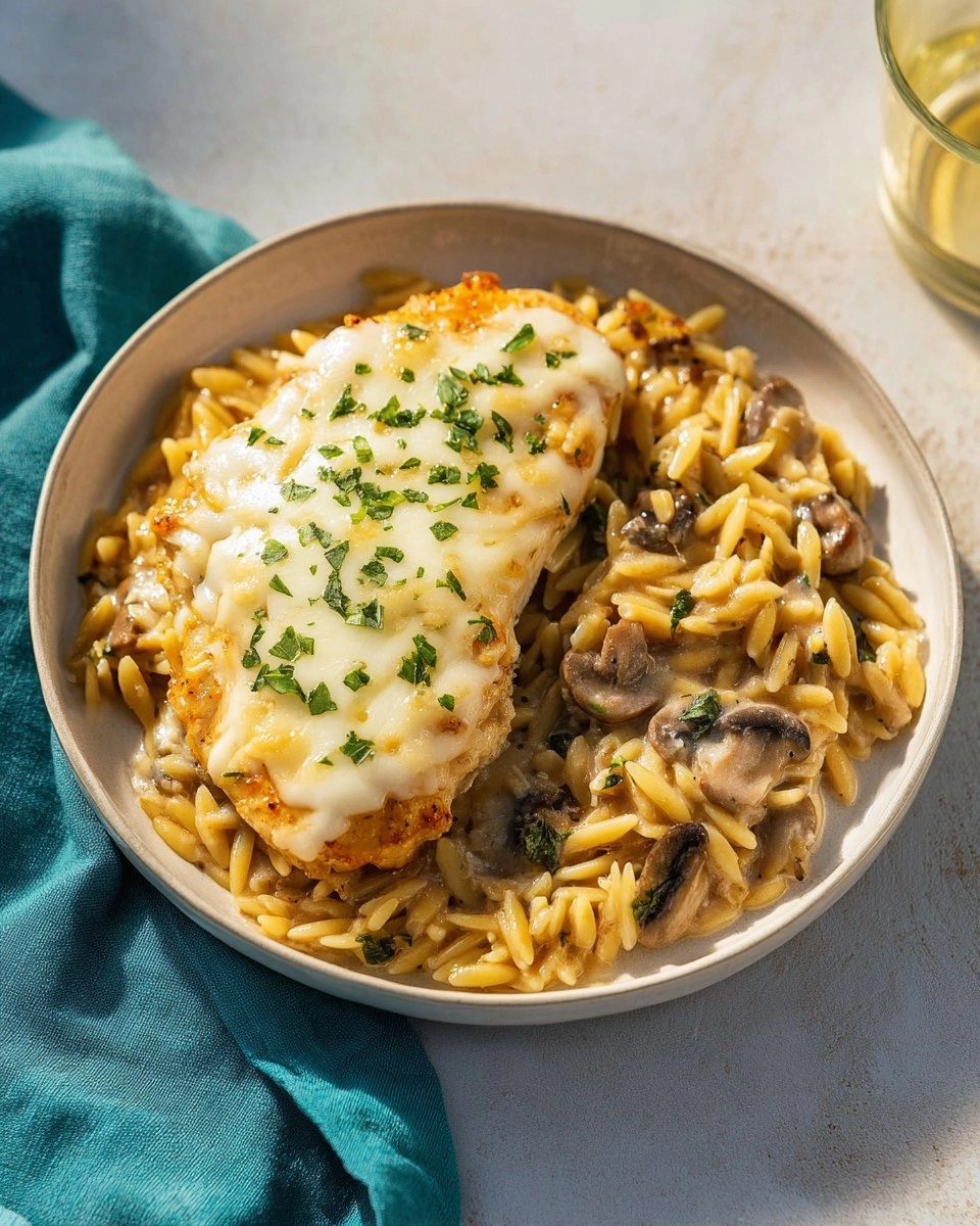Creamy Chicken Orzo Bake