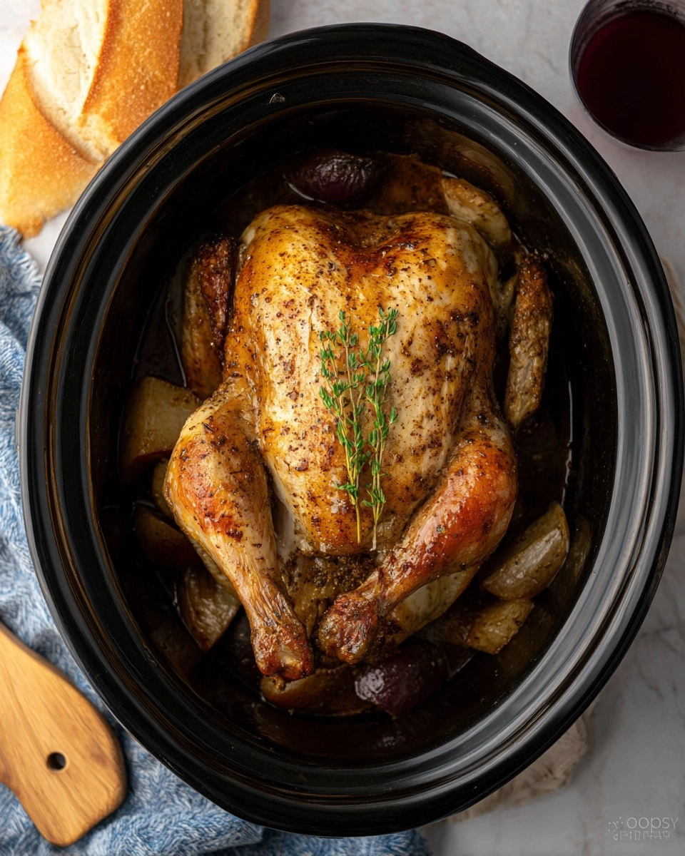 Crockpot Whole Chicken (10 Minute Prep)
