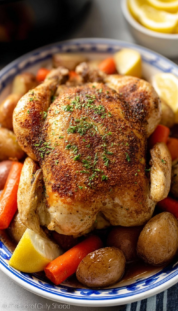 Crockpot Whole Chicken (10 Minute Prep)