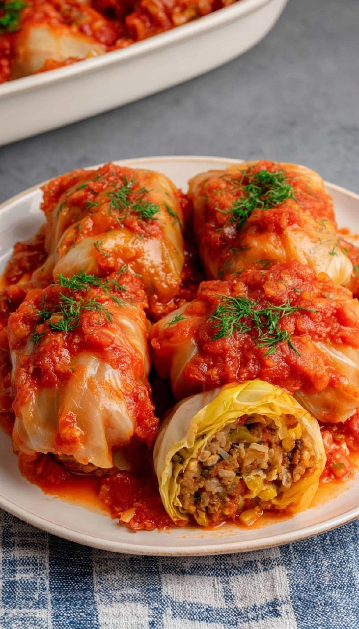 Easy Vegan Stuffed Cabbage Rolls