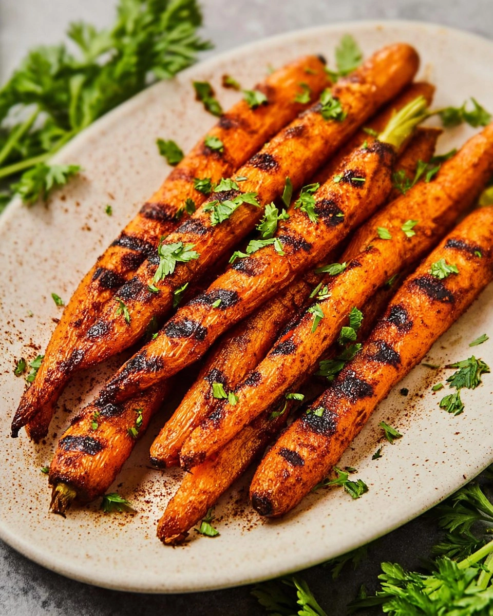Grilled Carrots with Cinnamon & Chipotle