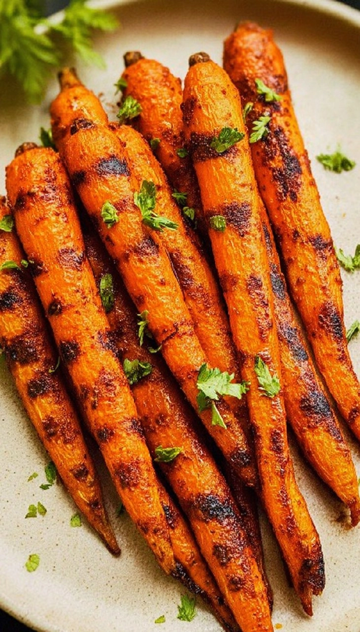 Grilled Carrots with Cinnamon & Chipotle