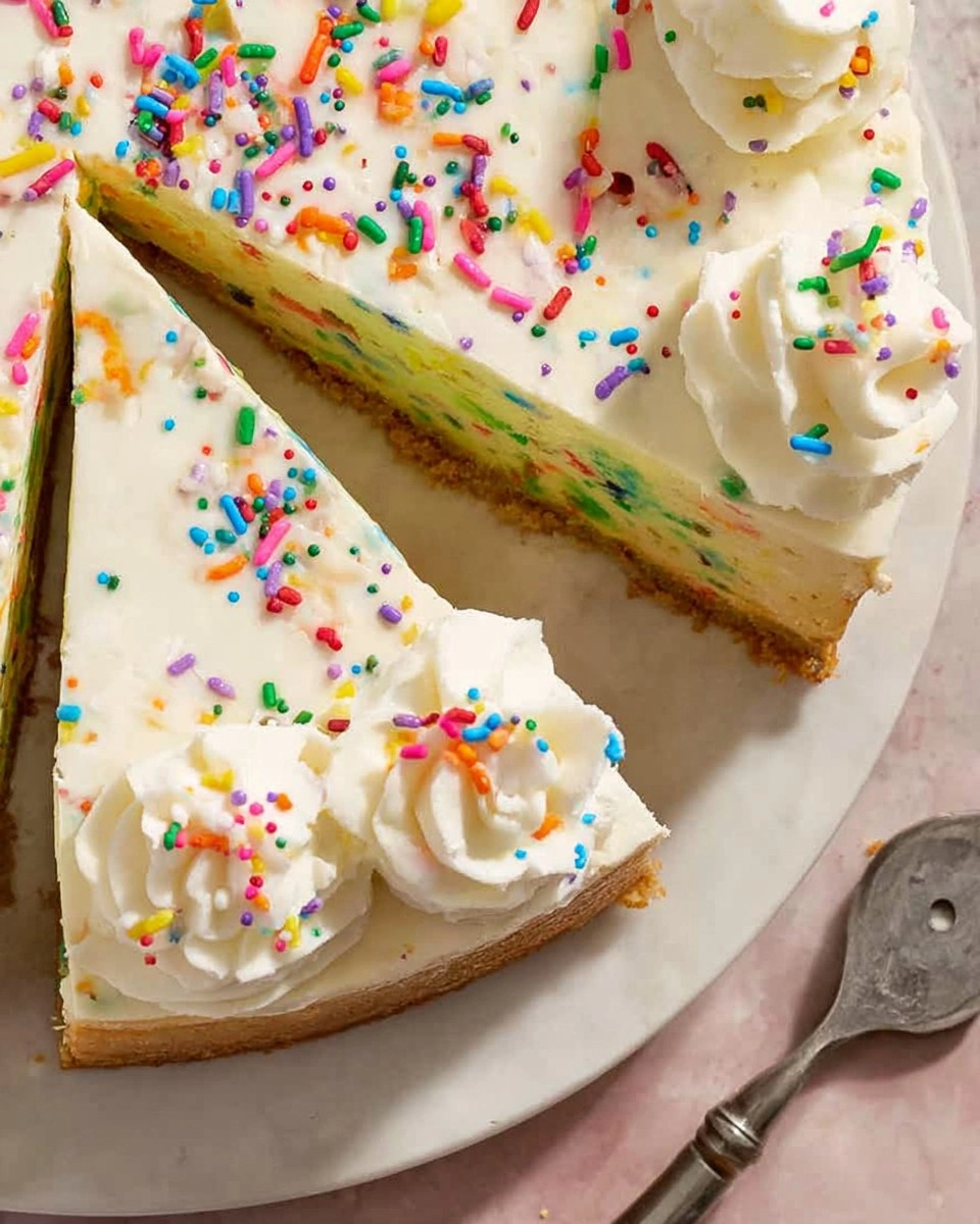 No-Bake Funfetti Cheesecake