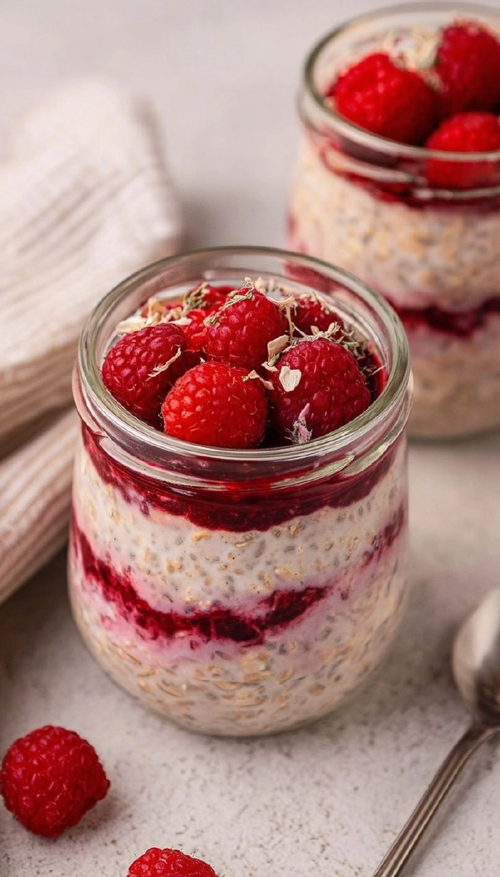 Raspberry Overnight Oats 120 Raspberry Overnight Oats