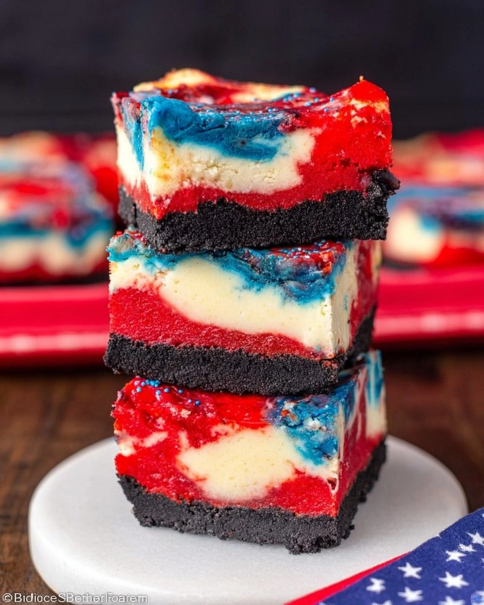 Red White and Blue Cheesecake Bars
