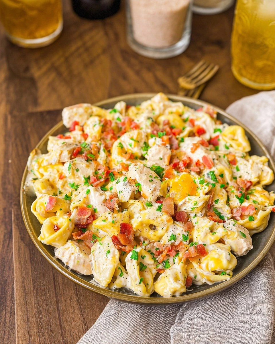 Sheet Pan Chicken Bacon Ranch Tortellini