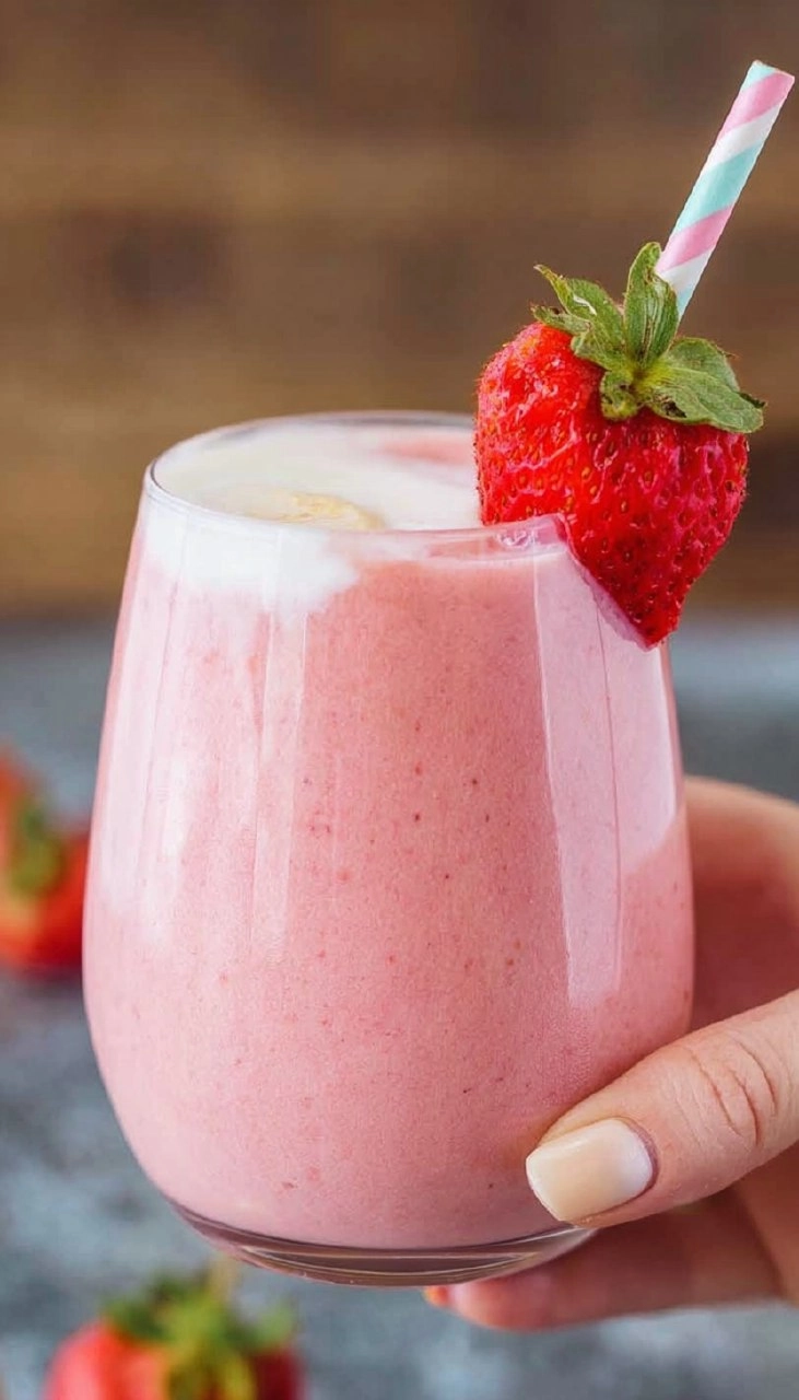Strawberry Banana Smoothie with Yogurt 50 Strawberry Banana Smoothie with Yogurt