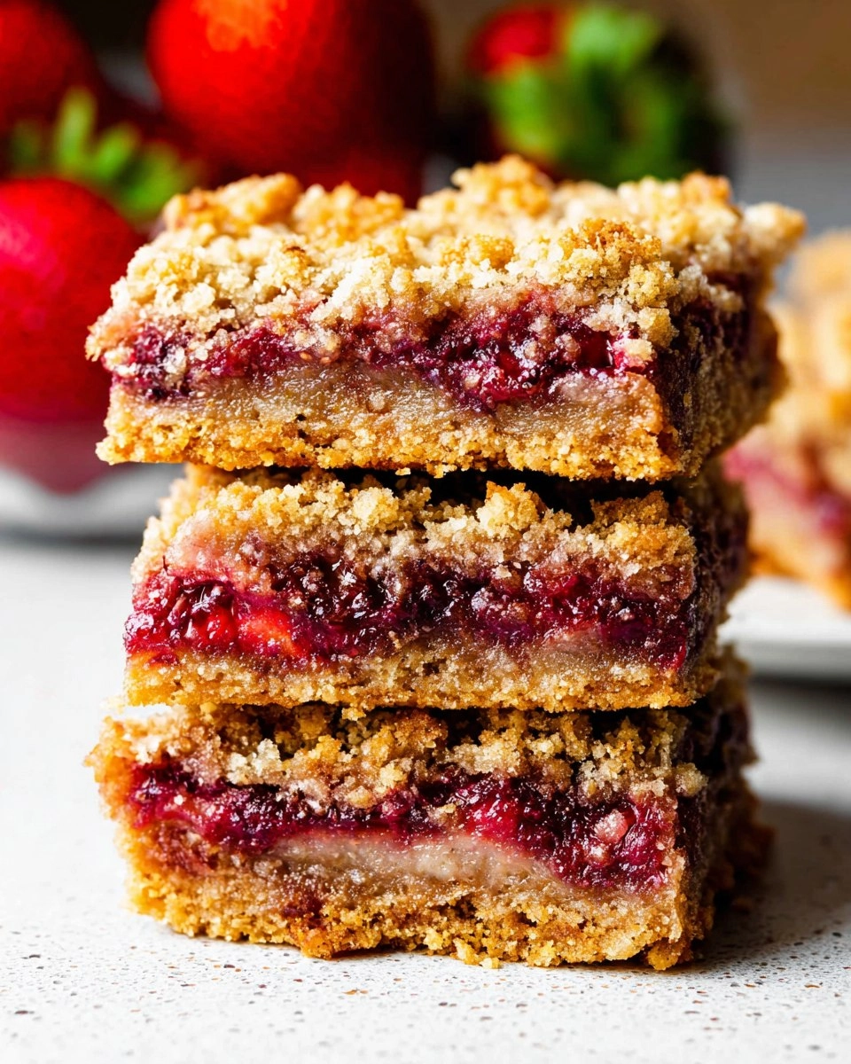 Strawberry Crumble Bars (Almond Flour, Easy & Buttery)