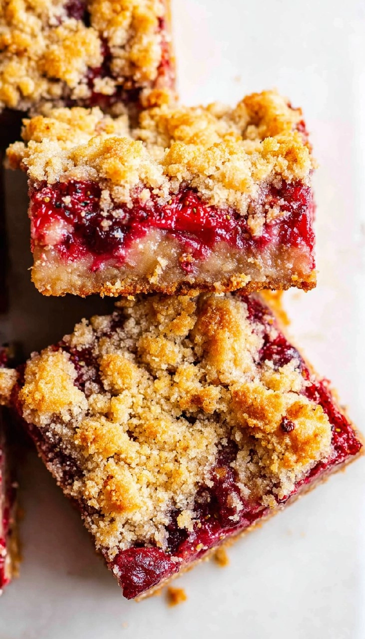 Strawberry Crumble Bars (Almond Flour, Easy & Buttery)