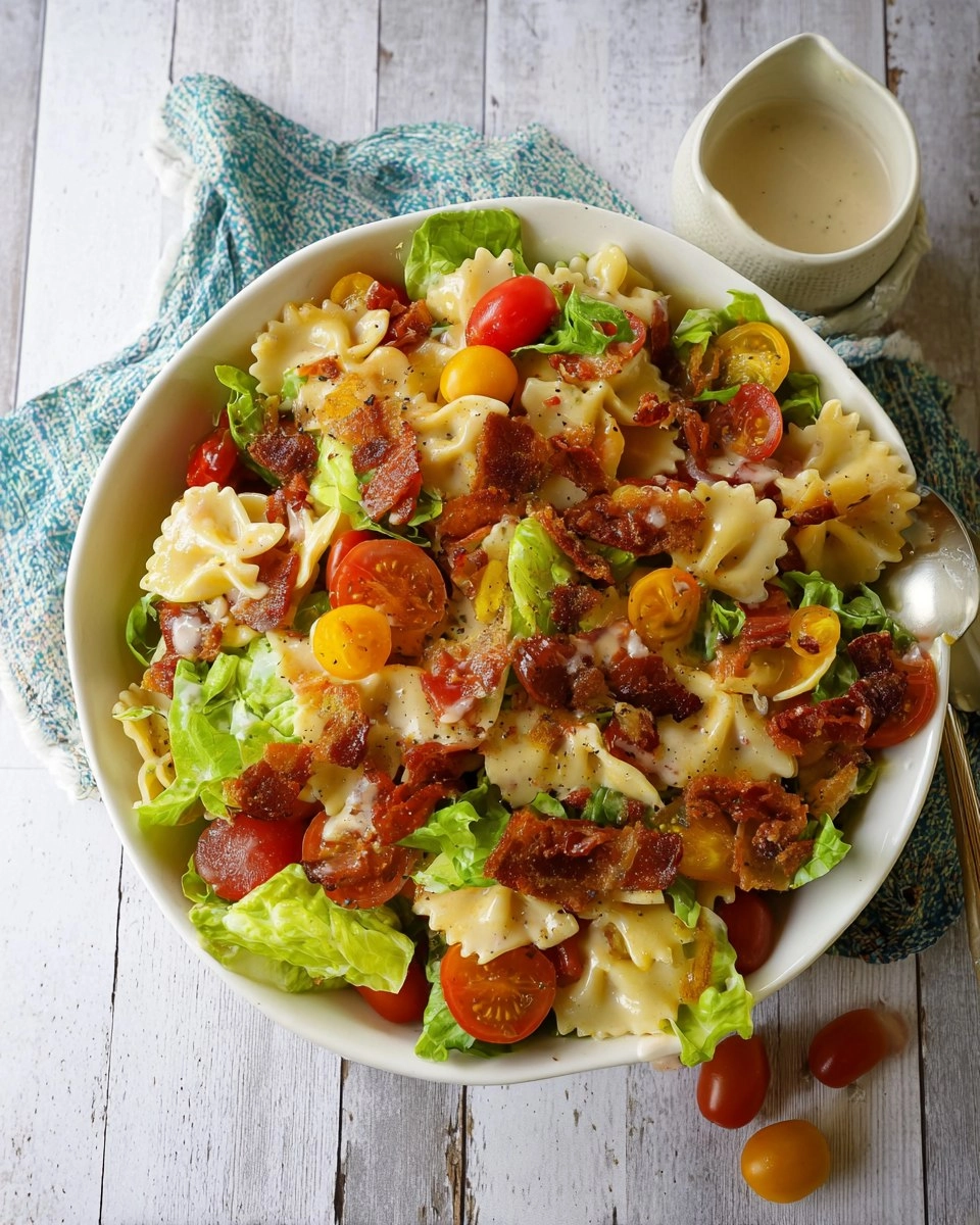 BLT Pasta Salad with Buttermilk Ranch Dressing 99 BLT Pasta Salad with Buttermilk Ranch Dressing