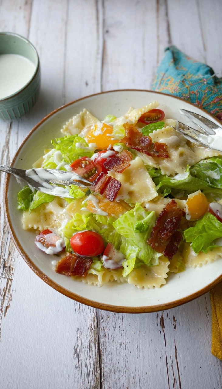 BLT Pasta Salad with Buttermilk Ranch Dressing 100 BLT Pasta Salad with Buttermilk Ranch Dressing