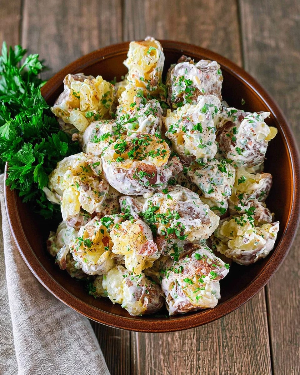 Buttermilk Smashed Potato Salad | Creamy BBQ Side for Memorial Day