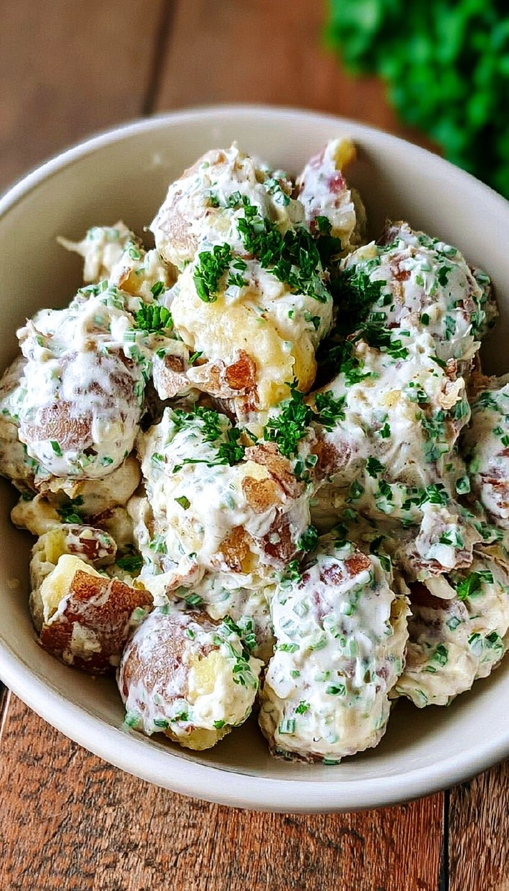 Buttermilk Smashed Potato Salad | Creamy BBQ Side for Memorial Day