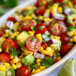 Corn Tomato Avocado Salad (with Cilantro Lime Vinaigrette) 81 Corn-Tomato-Avocado-Salad-with-Cilantro-Lime-Vinaigrette-Recipe