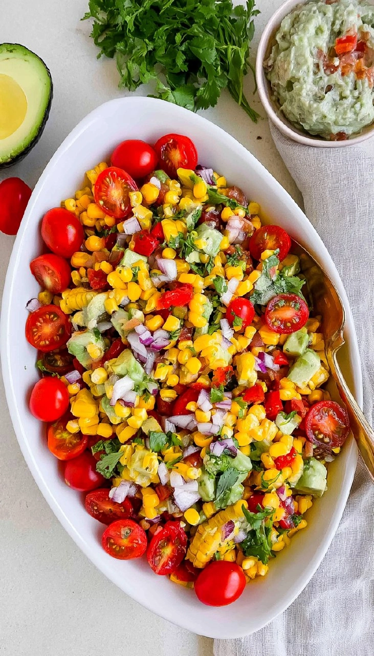 Corn Tomato Avocado Salad (with Cilantro Lime Vinaigrette) 80 Corn Tomato Avocado Salad (with Cilantro Lime Vinaigrette)