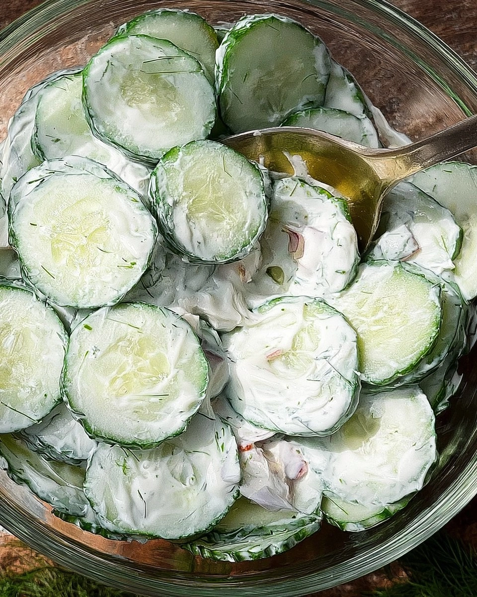 Creamy Cucumber Salad 74 Creamy Cucumber Salad