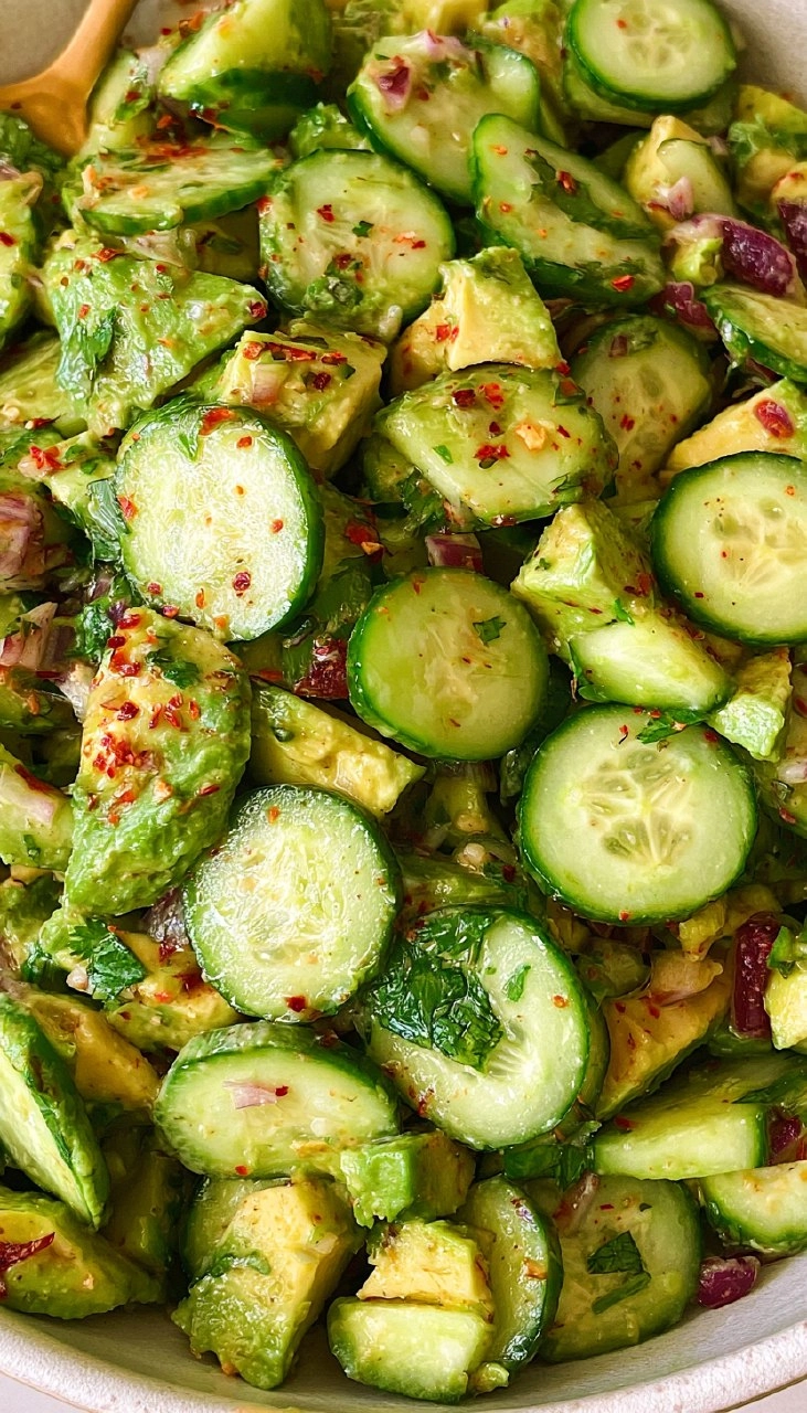 Cucumber Avocado Salad (Creamy, and Ready in 10 minutes) 70 Cucumber Avocado Salad (Creamy, and Ready in 10 minutes)