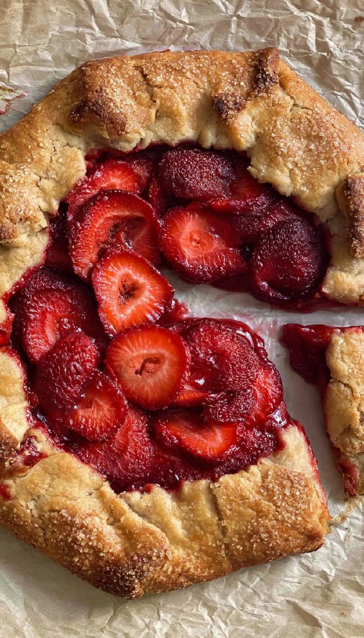 Easy Strawberry Galette (no pie pan needed) 110 Easy Strawberry Galette (no pie pan needed)