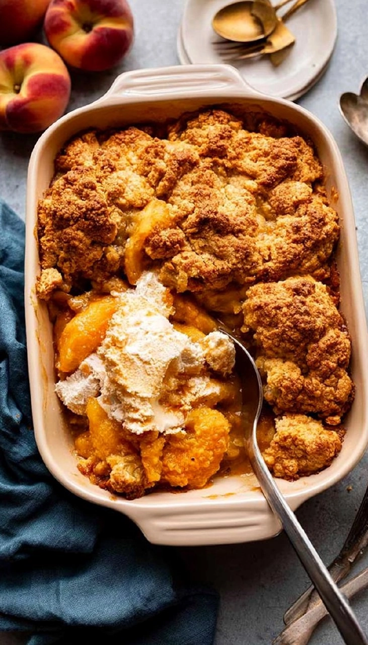 Peach Cobbler | Old-Fashioned Summer Fruit Dessert