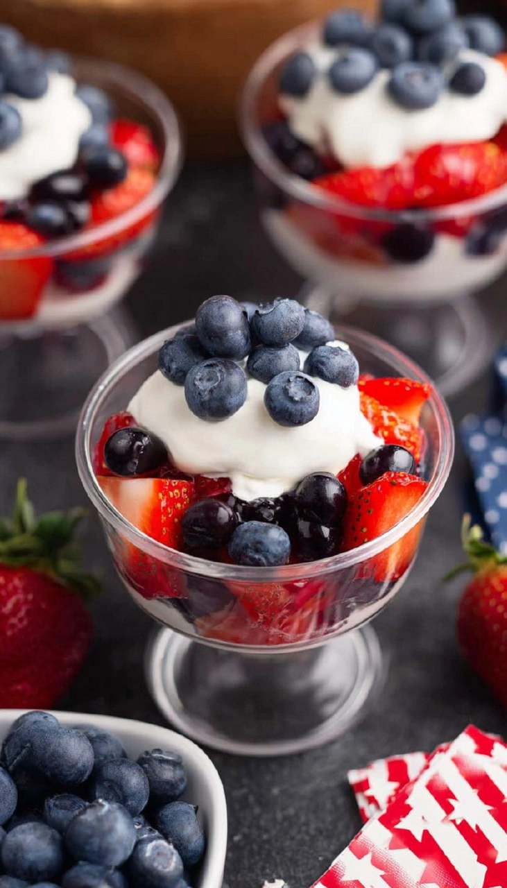 Red, White and Blue Fruit Cups 45 Red, White and Blue Fruit Cups