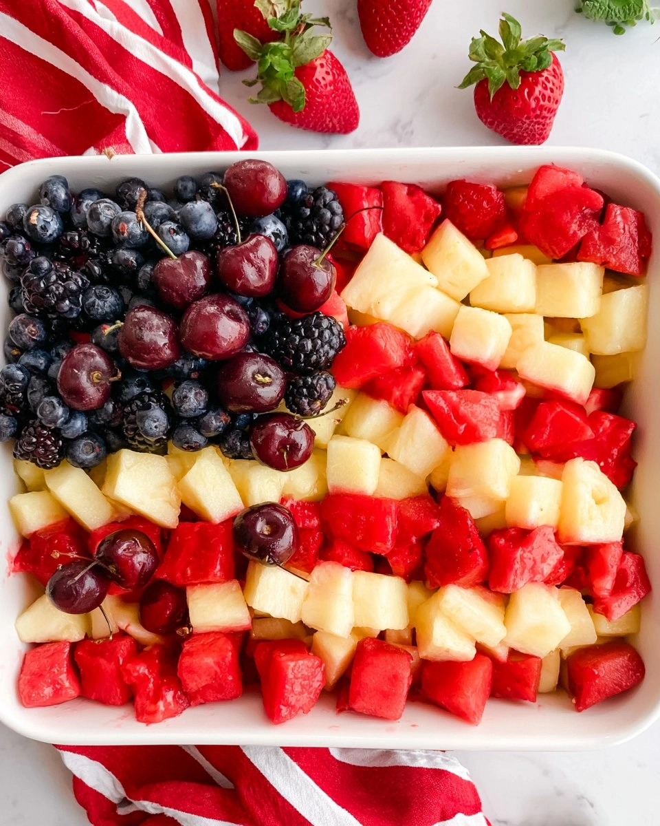 Red, White and Blue Fruit Salad | Patriotic Summer Side Dish