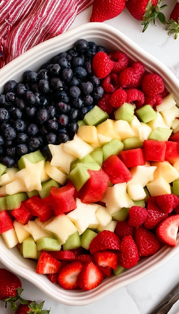 Red, White and Blue Fruit Salad | Patriotic Summer Side Dish