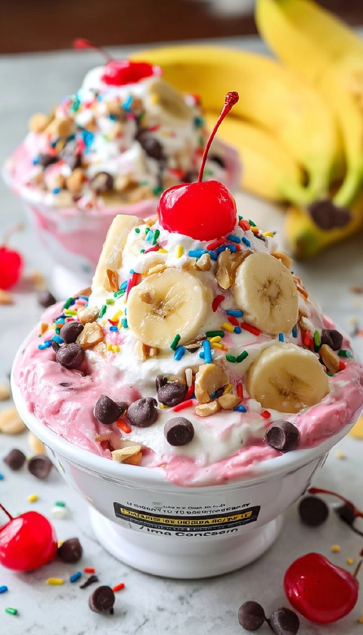 Banana Split Fluff Salad 80 Banana Split Fluff Salad
