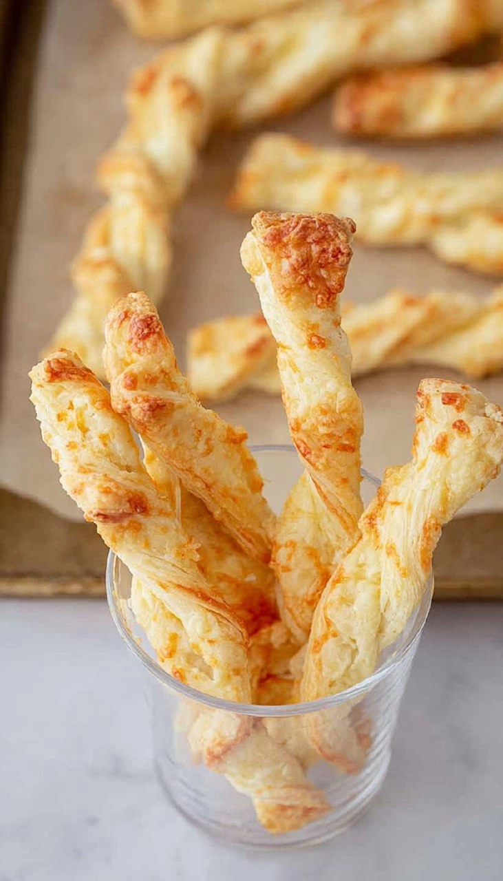 Cheese Twists with Puff Pastry 80 Cheese Twists with Puff Pastry