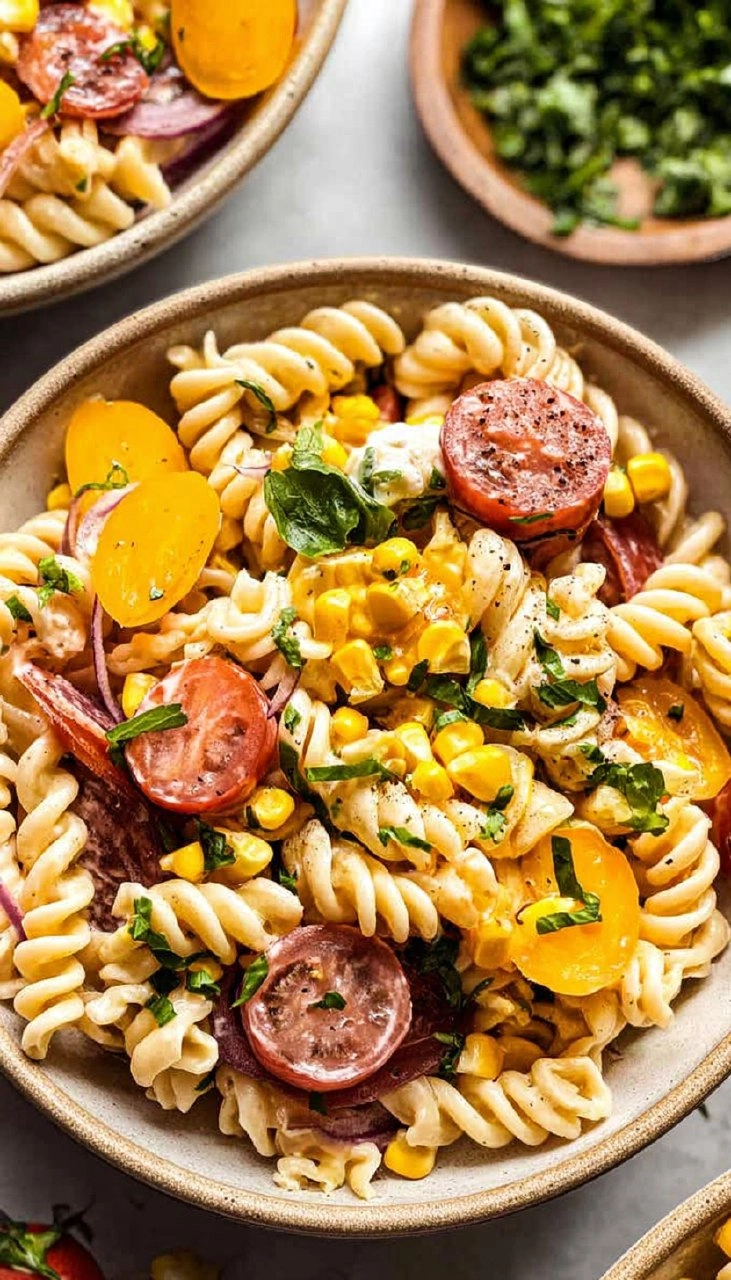 Corn and Tomato Pasta Salad