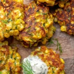 Corn and Zucchini Fritters with Herb Yogurt Sauce 131 Corn-and-Zucchini-Fritters-with-Herb-Yogurt-Sauce-Recipe